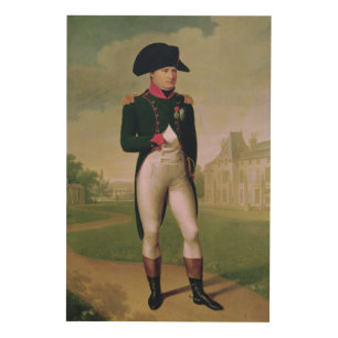 Napoleon I in Front of the Chateau de Malmaison Wood Wall Art