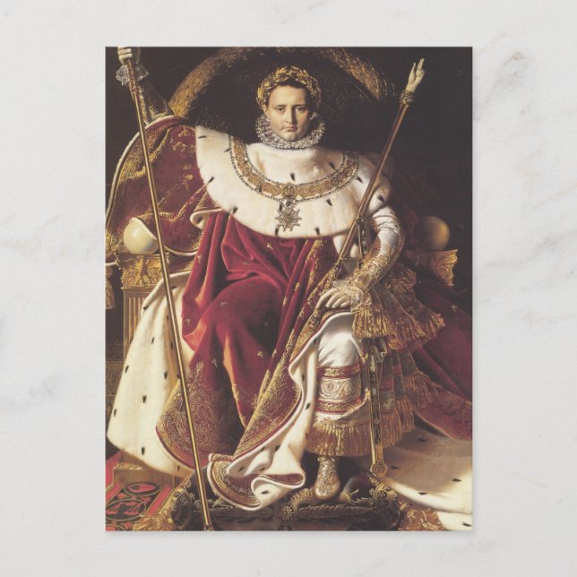 Napoleon I  on his Imperial Throne Postcard (Front)