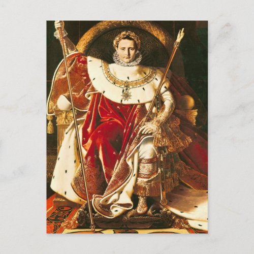 Napoleon I  on the Imperial Throne 1806 Postcard