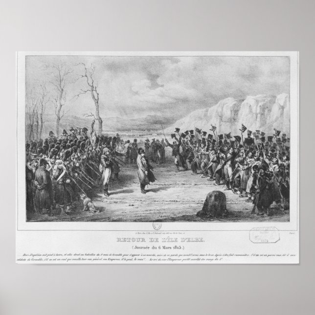 Napoleon I  returning from Elba Poster (Front)