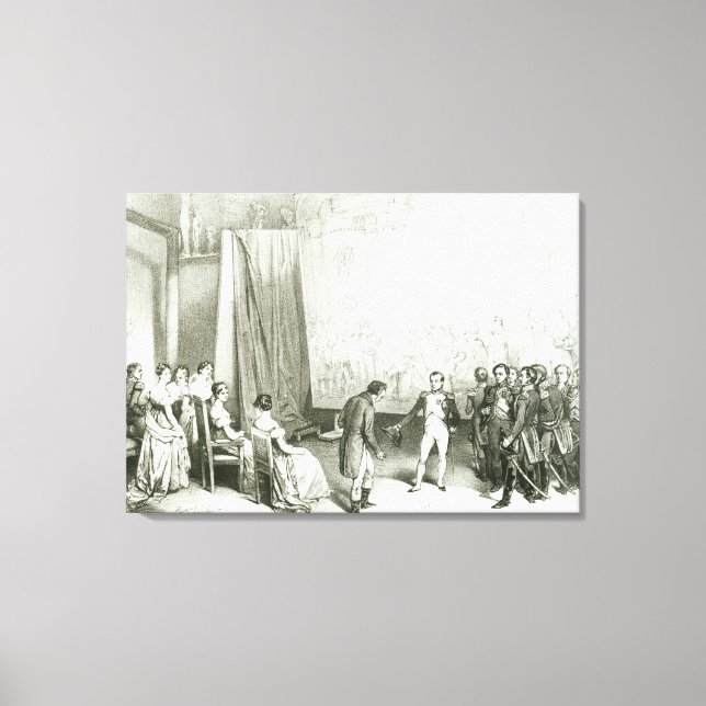 Napoleon I  Visiting the Studio of David Canvas Print (Front)