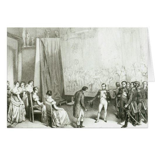 Napoleon I Visiting the Studio of David Cards (Front Horizontal)