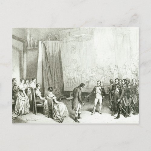 Napoleon I  Visiting the Studio of David Postcard