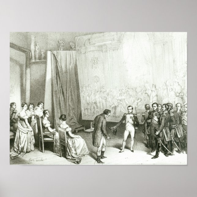 Napoleon I  Visiting the Studio of David Poster (Front)