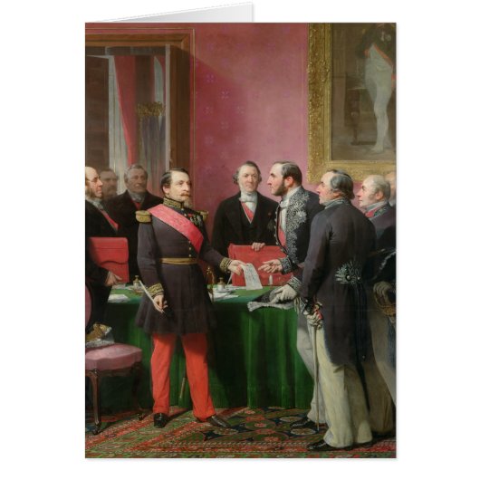 Napoleon III Hands Over The Decree Cards (Front)