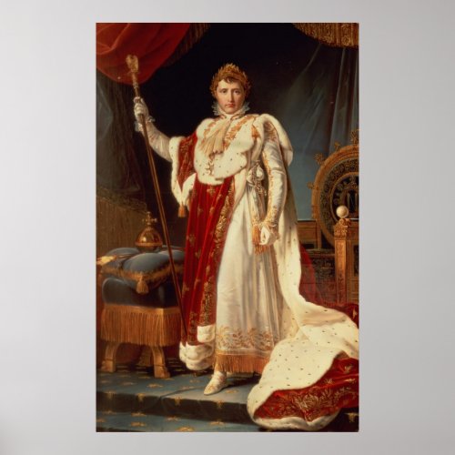 Napoleon in Coronation Robes c1804 Poster