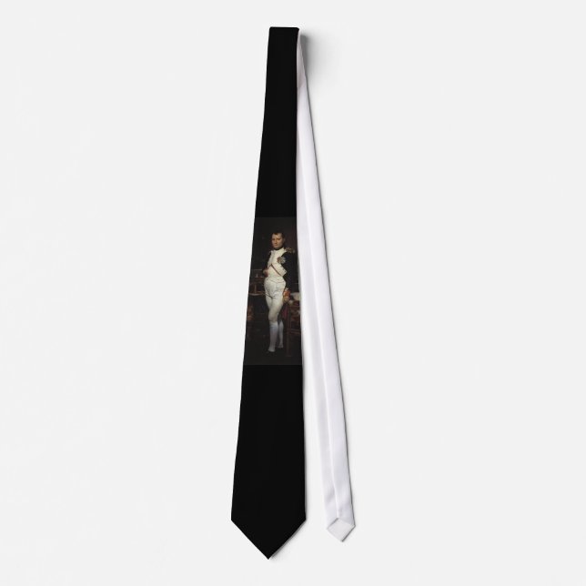 Napoleon in his Study by Jacques Louis David Neck Tie (Front)