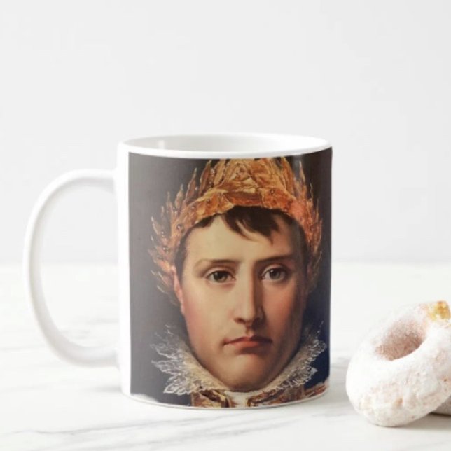Napoleon Laurel-Wreath Crowned Hero Coffee Mug (Napoleon’s Portrait  Design mug available in 11 oz & 15 oz. Microwave and dishwasher safe. )