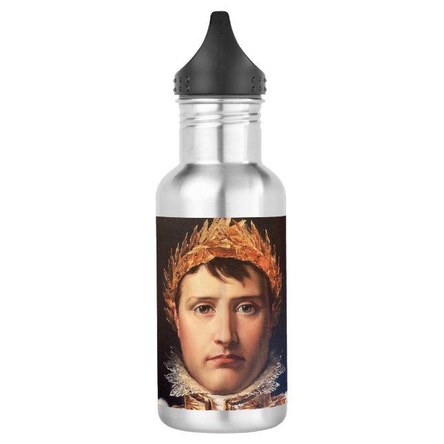 Napoleon Laurel-Wreath Crowned Hero  Stainless Steel Water Bottle (Left)