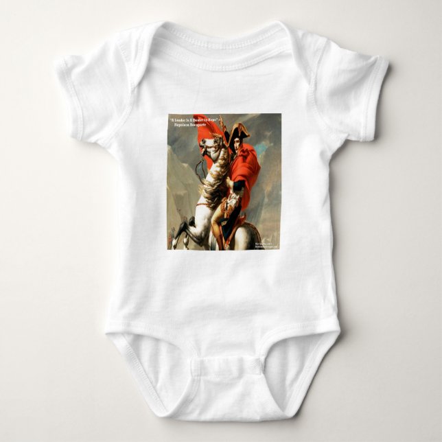 Napoleon & "Leader" Quote Baby Bodysuit (Front)