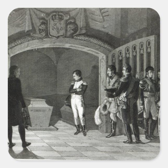 Napoleon Meditating before the Tomb Square Sticker (Front)