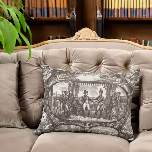 Napoleon Meeting Alexander I French History Accent Pillow (Creator Uploaded)