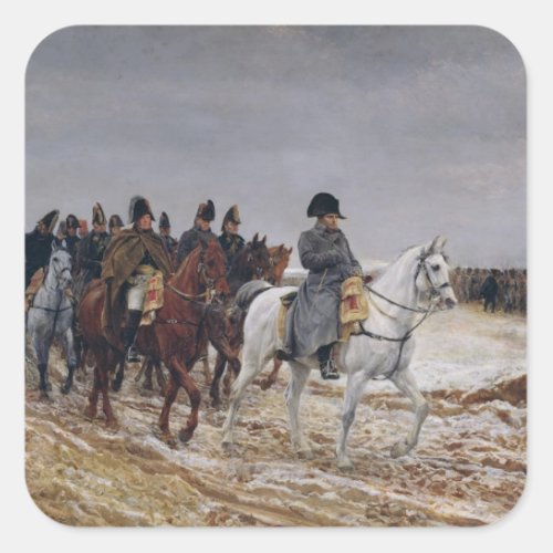 Napoleon  on Campaign in 1814 1864 Square Sticker