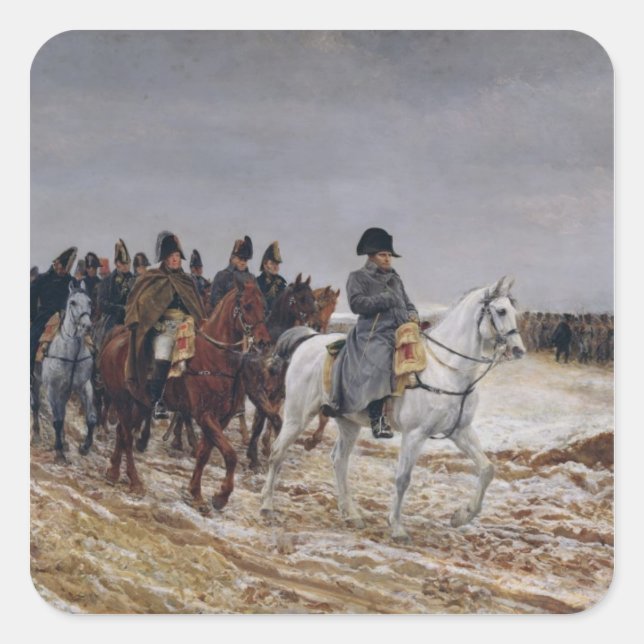Napoleon  on Campaign in 1814, 1864 Square Sticker (Front)