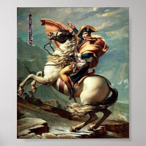 Napoleon Poster Crossing the Alps for a Reed Poster