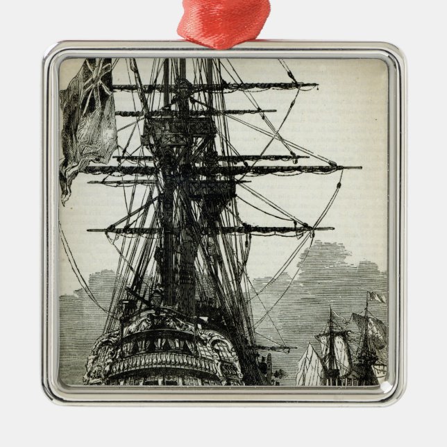 Napoleon surrendering to Captain Maitland Metal Ornament (Front)