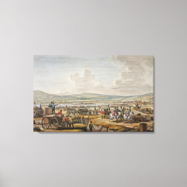 Napoleon Visiting the Siege Works at Danzig led by Canvas Print (Front)