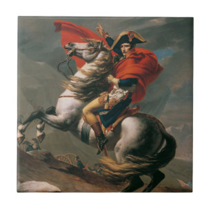 Napoleon with Horse, Battle of St. Bernard Pass Ceramic Tile