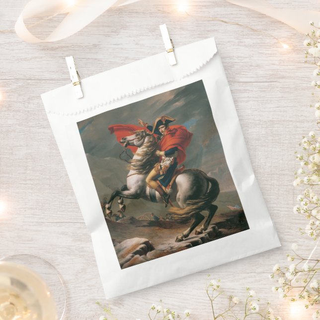 Napoleon with Horse, Battle of St. Bernard Pass Favor Bag (Clipped)