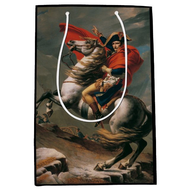 Napoleon with Horse, Battle of St. Bernard Pass Medium Gift Bag (Front)