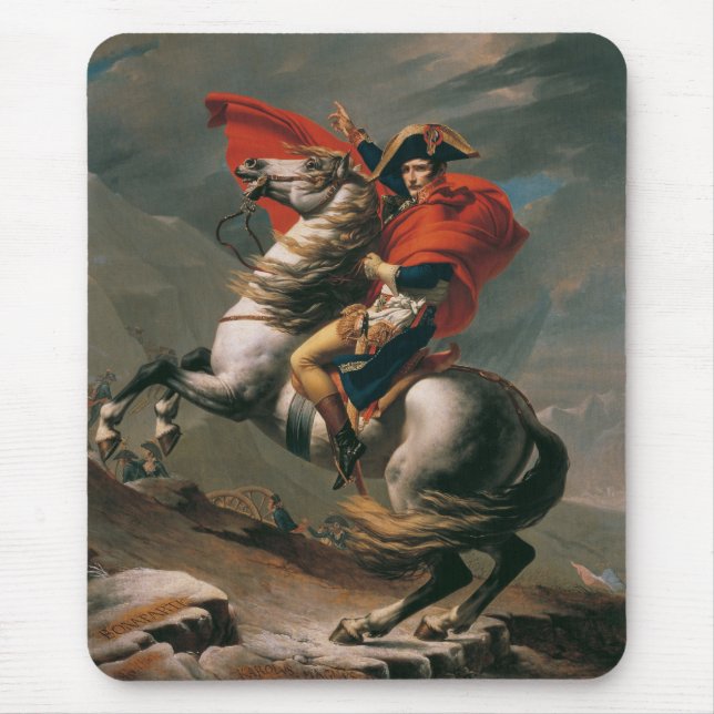 Napoleon with Horse, Battle of St. Bernard Pass Mouse Pad (Front)