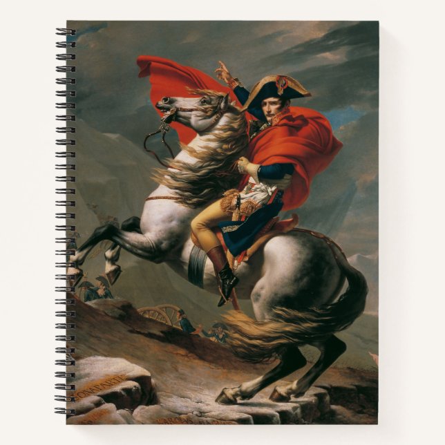 Napoleon with Horse, Battle of St. Bernard Pass Notebook (Front)