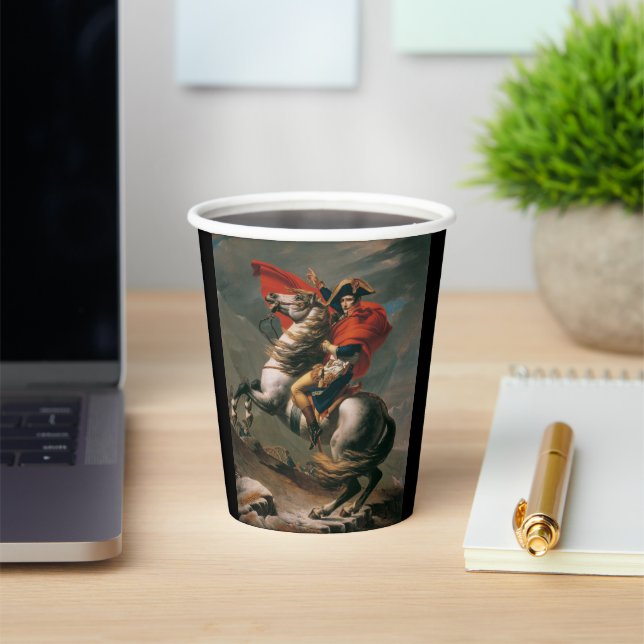 Napoleon with Horse, Battle of St. Bernard Pass Paper Cups (Insitu)