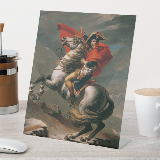 Napoleon with Horse, Battle of St. Bernard Pass Pedestal Sign (In SItu)