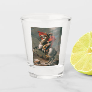 Napoleon with Horse, Battle of St. Bernard Pass Shot Glass
