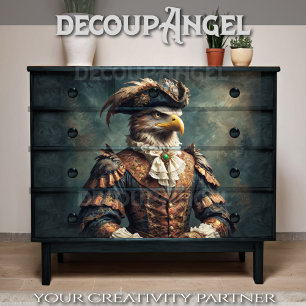 Napoleonic Eagle in General’s Uniform -Decoupage- Tissue Paper