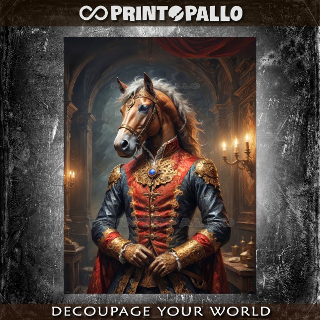 Napoleonic military dressed noble Horse Tissue Paper (Creator Uploaded)