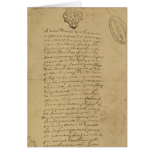 Napoleon's Birth Certificate, 1769 (Front)