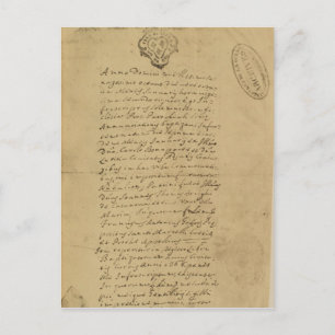 Napoleon's Birth Certificate, 1769 Postcard