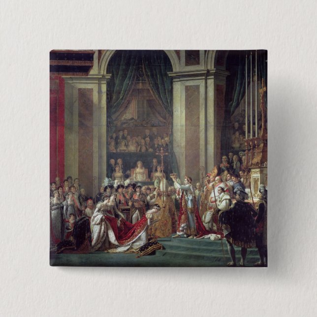 Napoleon's Consecration and Josephine's Pinback Button (Front)