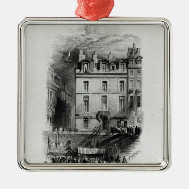 Napoleon's Lodgings on the Quai Conti, 1834-36 Metal Ornament (Front)