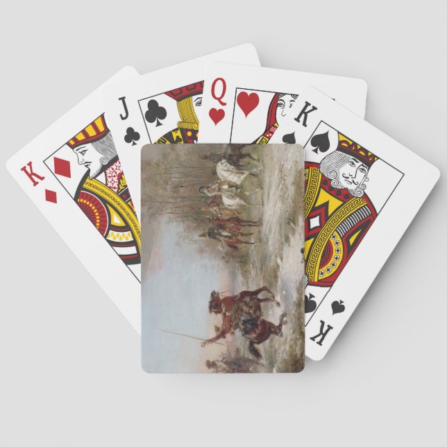 Napoleon's Peril at Brienne-le-Chateau, c.1891 (oi Poker Cards (Back)