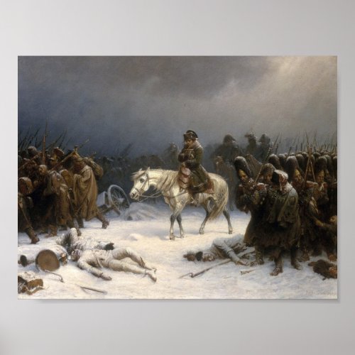 Napoleons Retreat from Moscow Poster