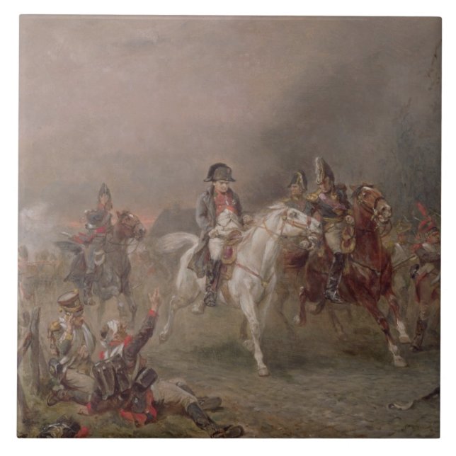 Napoleon's Retreat (oil on canvas) Ceramic Tile (Front)