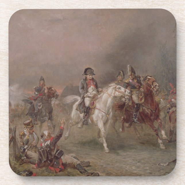 Napoleon's Retreat (oil on canvas) Drink Coaster (Front)