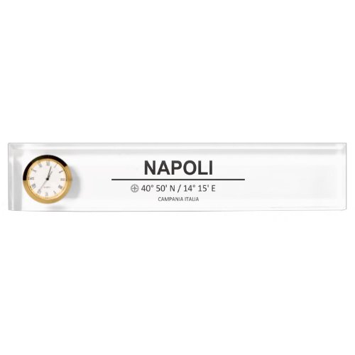 Napoli Coordinates Desk Name Plate