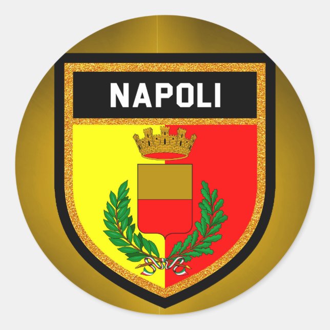 Napoli Flag Classic Round Sticker (Front)