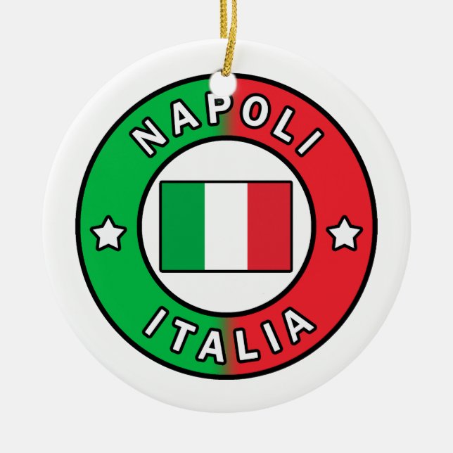 Napoli Italia Ceramic Ornament (Front)