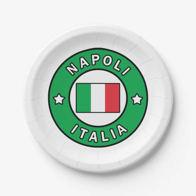 Napoli Italia Paper Plates (Front)