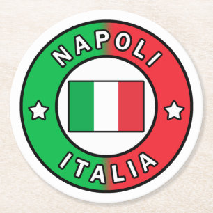 Napoli Italia Round Paper Coaster
