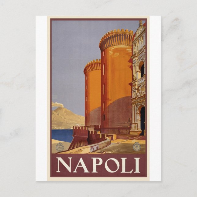 Napoli Italy Vintage Travel Postcard (Front)