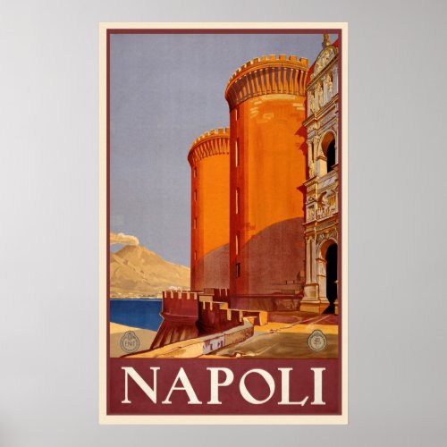 Napoli Italy Vintage Travel Poster
