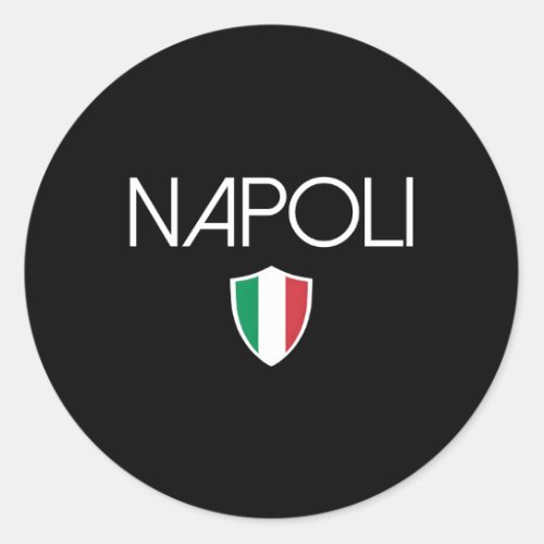 Napoli Jersey Italian Flag Naples Italy Classic Round Sticker