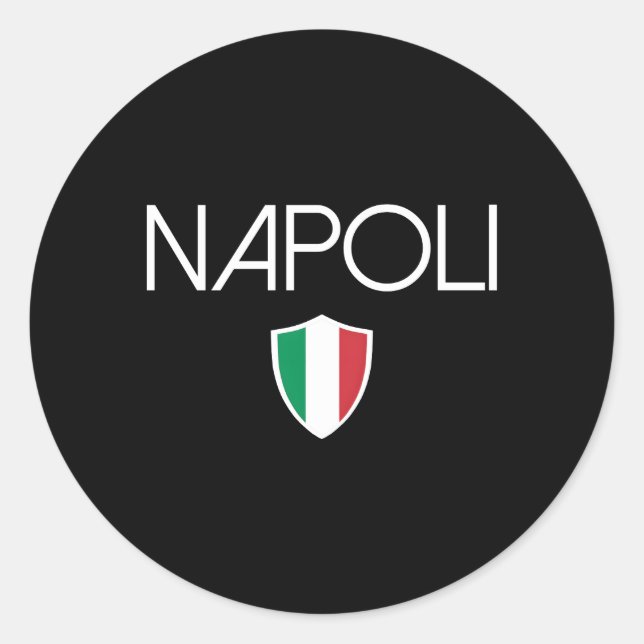 Napoli Jersey Italian Flag Naples Italy Classic Round Sticker (Front)