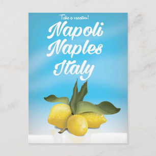 Napoli, Naples, Italy Lemons vintage travel poster Postcard