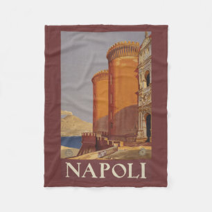 Napoli (Naples) Italy vintage travel fleece Blanket